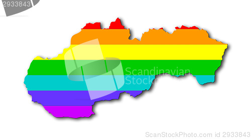 Image of Rainbow flag pattern - Slovakia