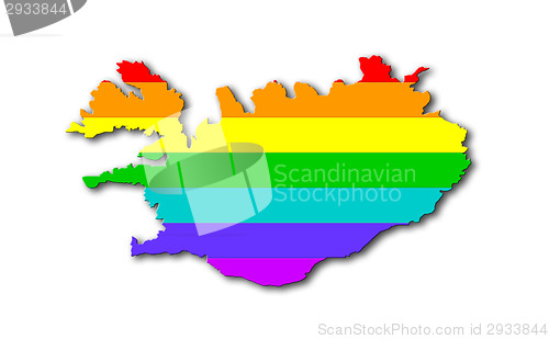 Image of Rainbow flag pattern - Iceland