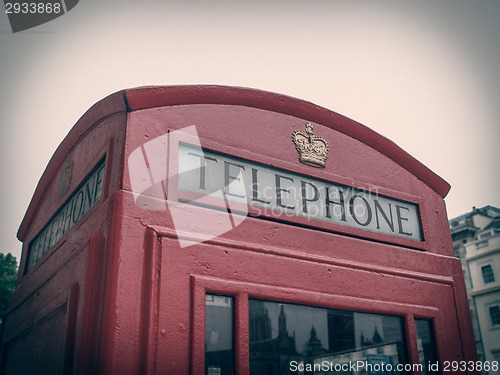 Image of Retro look London telephone box