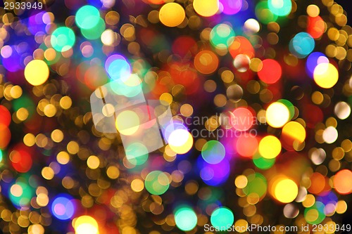 Image of color christmas lights as nice background
