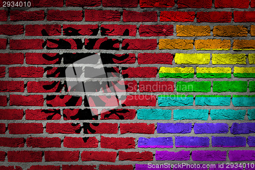 Image of Dark brick wall - LGBT rights - Albania