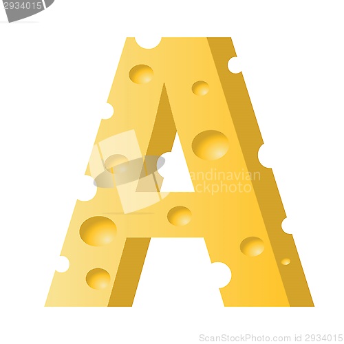 Image of cheese letter A