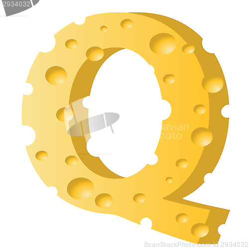 Image of cheese letter Q