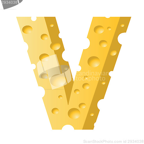 Image of cheese letter V