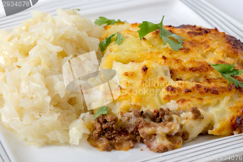 Image of Cottage pie and cabbage