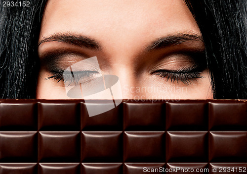Image of Woman with chocolate