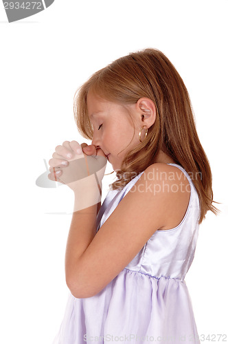 Image of Praying young girl.