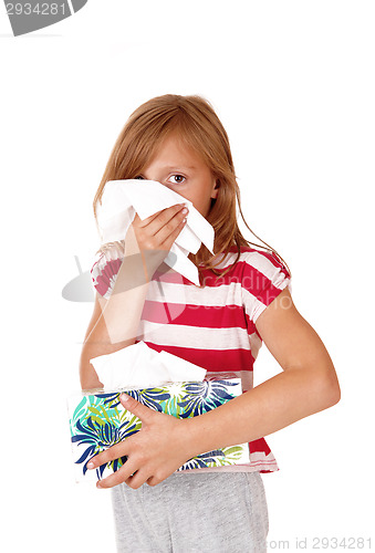 Image of Young girl with a cold.