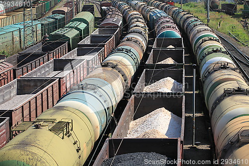 Image of transportation of oil products by rail