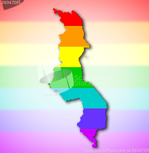 Image of Malawi - Rainbow flag pattern