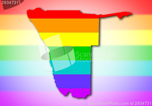 Image of Namibia - Rainbow flag pattern