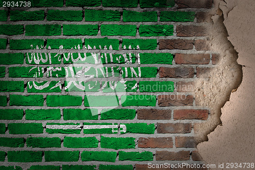 Image of Dark brick wall with plaster - Saudi Arabia