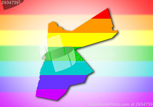 Image of Jordan - Rainbow flag pattern