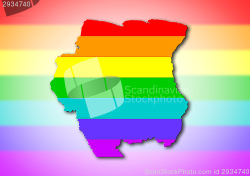 Image of Suriname - Rainbow flag pattern