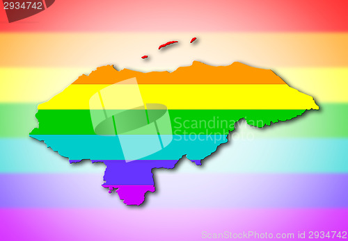 Image of Honduras - Rainbow flag pattern