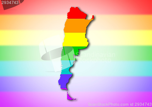 Image of Rainbow flag pattern - Argentina