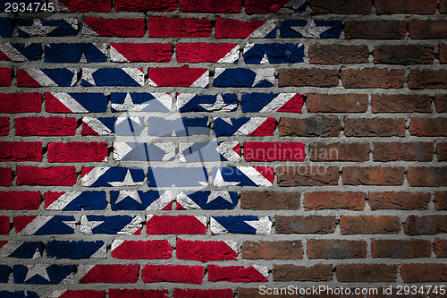 Image of Dark brick wall - Confederate flag