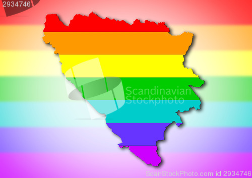 Image of Rainbow flag pattern - Bosnia and Herzegovina