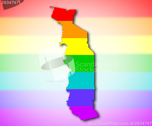 Image of Togo - Rainbow flag pattern