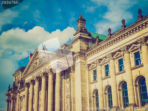 Image of Retro look Reichstag Berlin