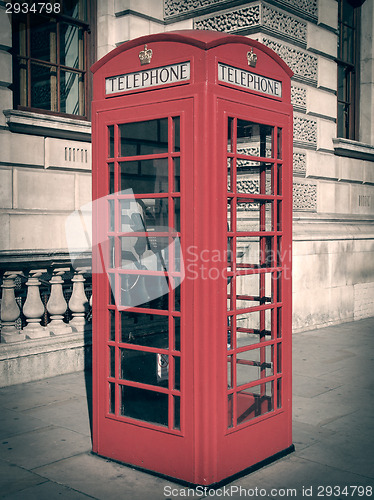 Image of Retro look London telephone box