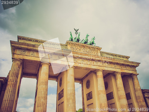 Image of Retro look Brandenburger Tor Berlin