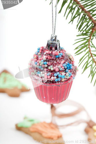 Image of Christmas retro tree cupcake toy