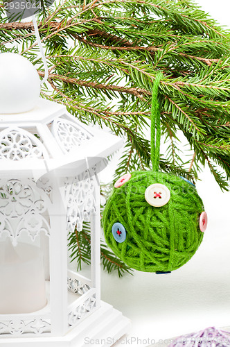 Image of Christmas toy green ball