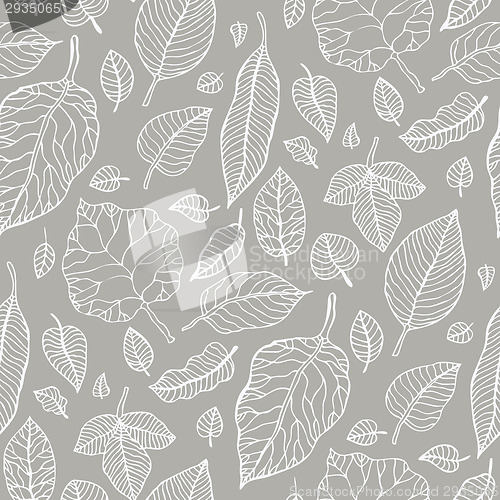 Image of Leaves. Seamless vector background.