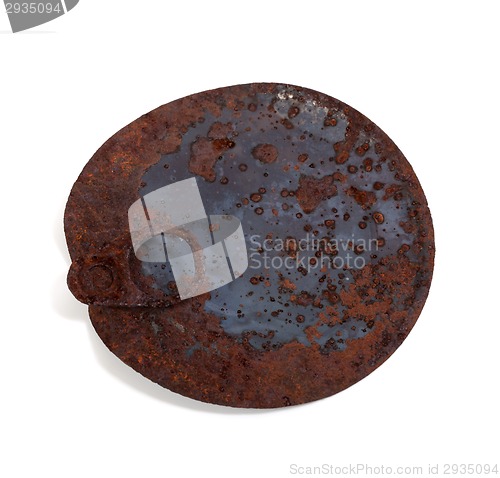 Image of Old rusty cap of tin can