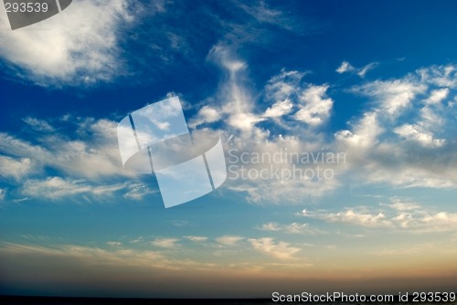 Image of Clouds above the sea