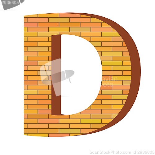 Image of brick letter D