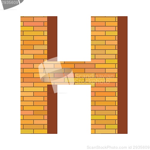 Image of brick letter H