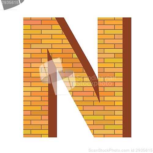 Image of brick letter N