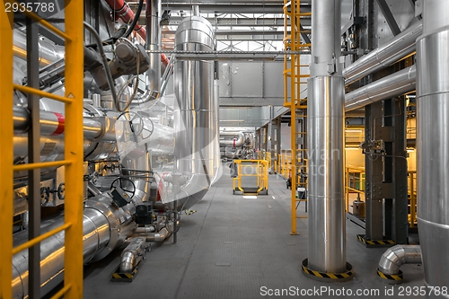 Image of Industrial pipes in a thermal power plant