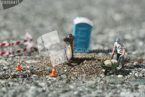 Image of Construction Workers on the Road