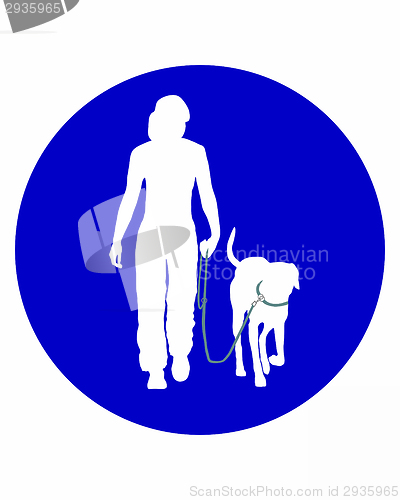 Image of Traffic sign for people with dogs