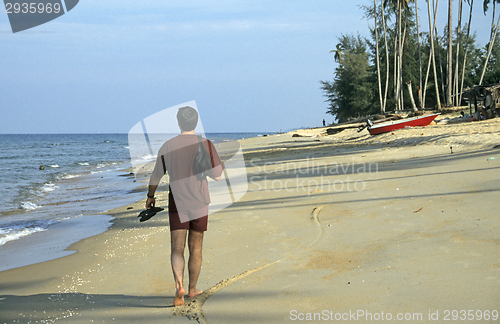 Image of Man at beach in Malaysia