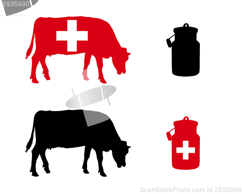 Image of Swiss milk cow