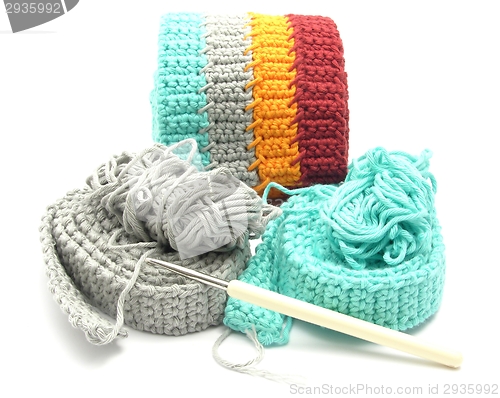 Image of Multi-coloured crochet-work