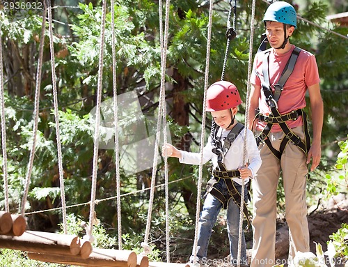 Image of kid in adventure park