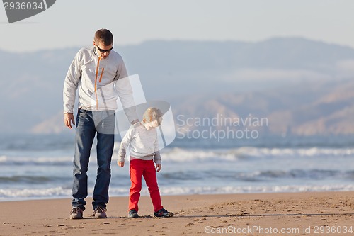 Image of family at californian beach