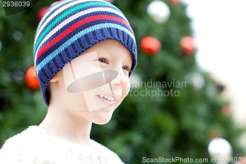 Image of kid at christmas
