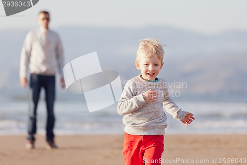 Image of family at californian beach