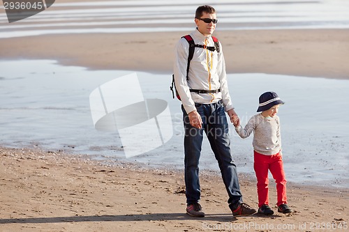 Image of family at californian beach