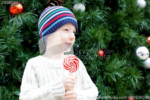 Image of kid at christmas