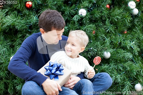 Image of family at christmas