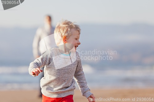 Image of family at californian beach