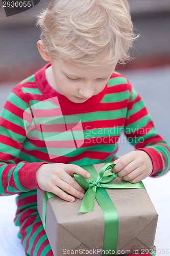 Image of kid at christmas