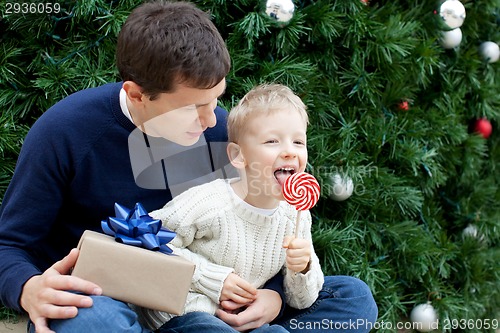 Image of family at christmas